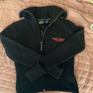 Harley Davidson zip up sweater-Large